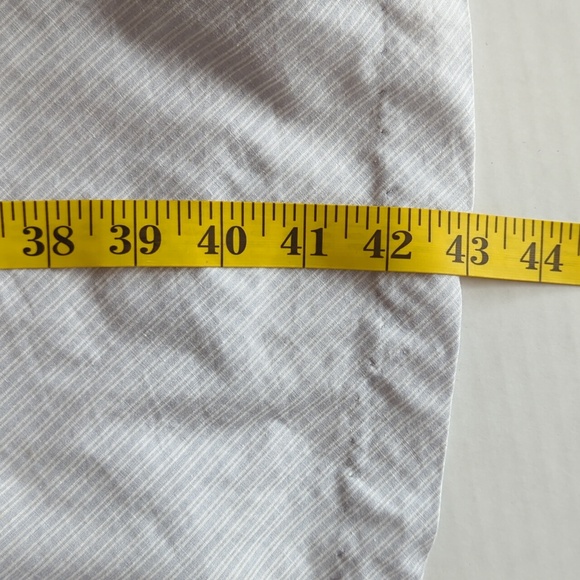 Vintage Gunne Sax Lace Crochet Striped Prairie Dress 7 Blue White - Picture 15 of 16